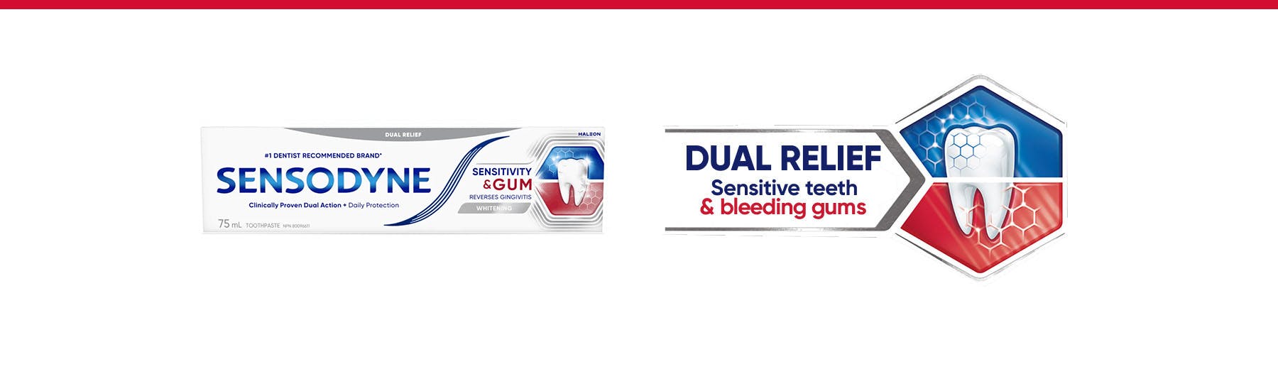 Dual relief from sensitive teeth banner