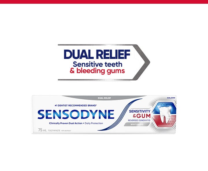 Dual relief from sensitive teeth banner