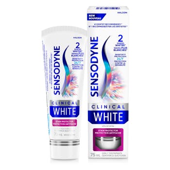 Sensodyne Clinical White Stain Protector Toothpaste Tube & Carton
