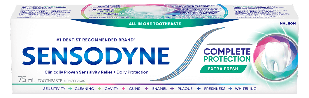 Sensodyne Complete Protection toothpaste in Extra Fresh