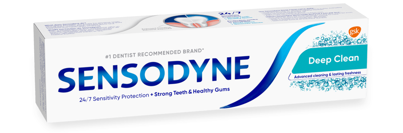Sensodyne Deep Clean toothpaste header