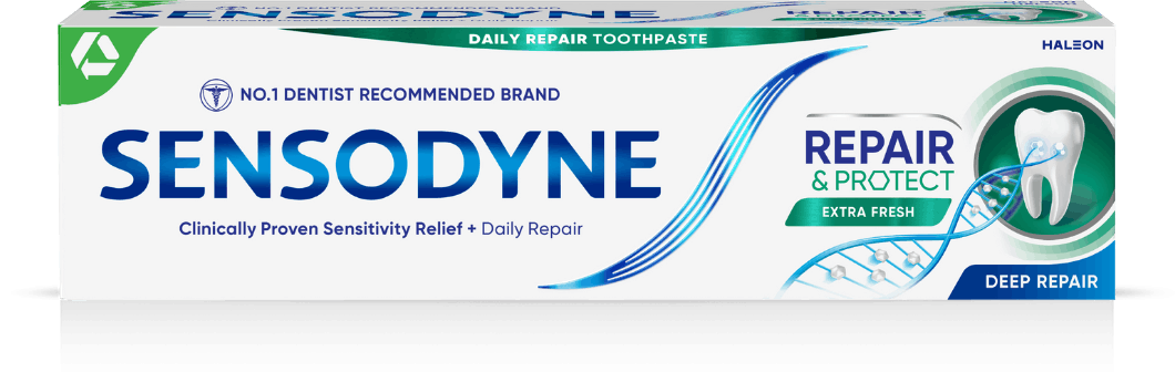 Sensodyne Repair and Protect toothpaste in Extra Fresh