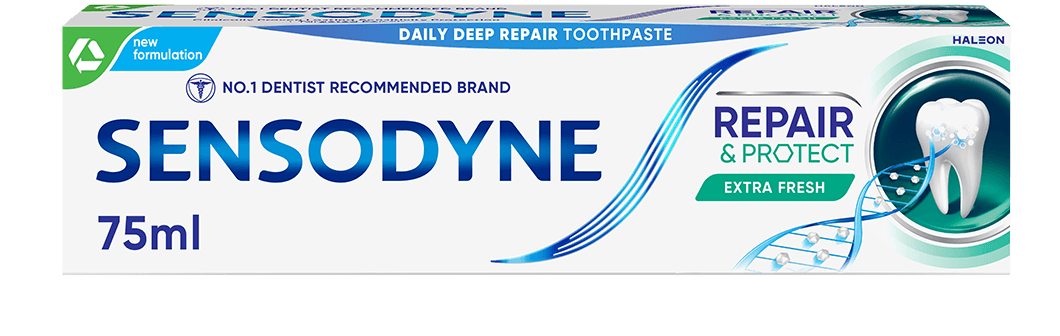 Sensodyne Repair and Protect toothpaste in Extra Fresh