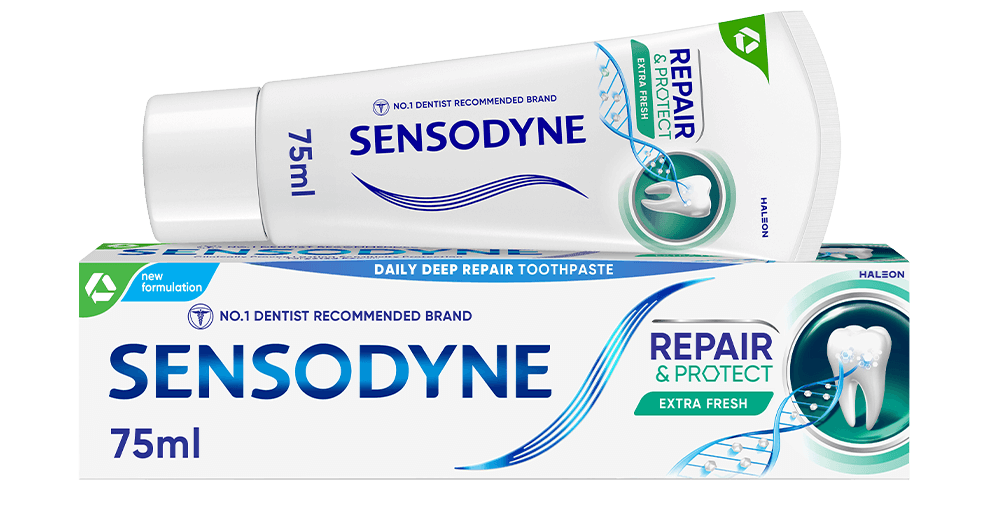 Sensodyne Repair and Protect toothpaste in Extra Fresh