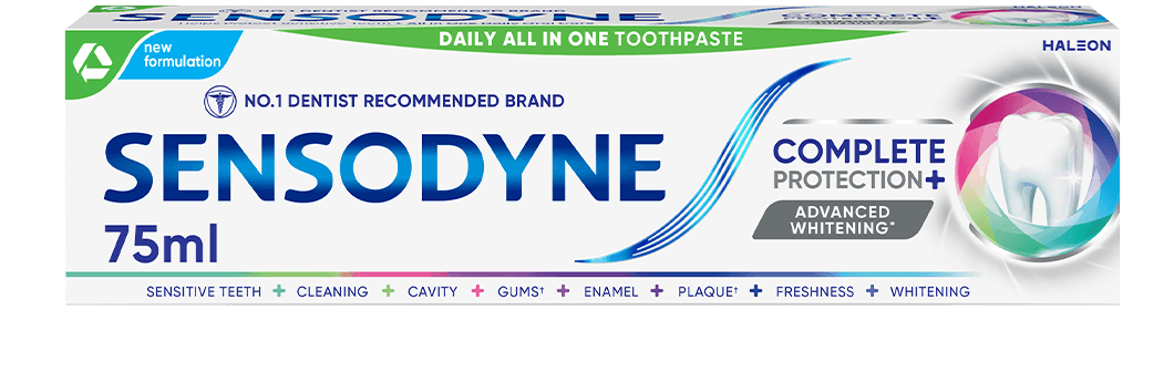 Sensodyne Complete Protection toothpaste in Advanced Whitening
