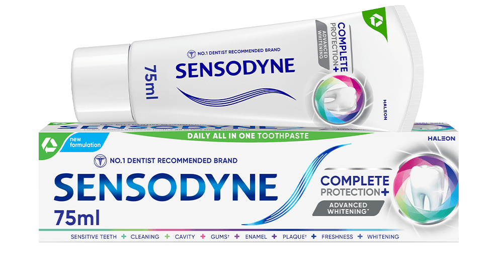 Sensodyne Complete Protection toothpaste in Advanced Whitening