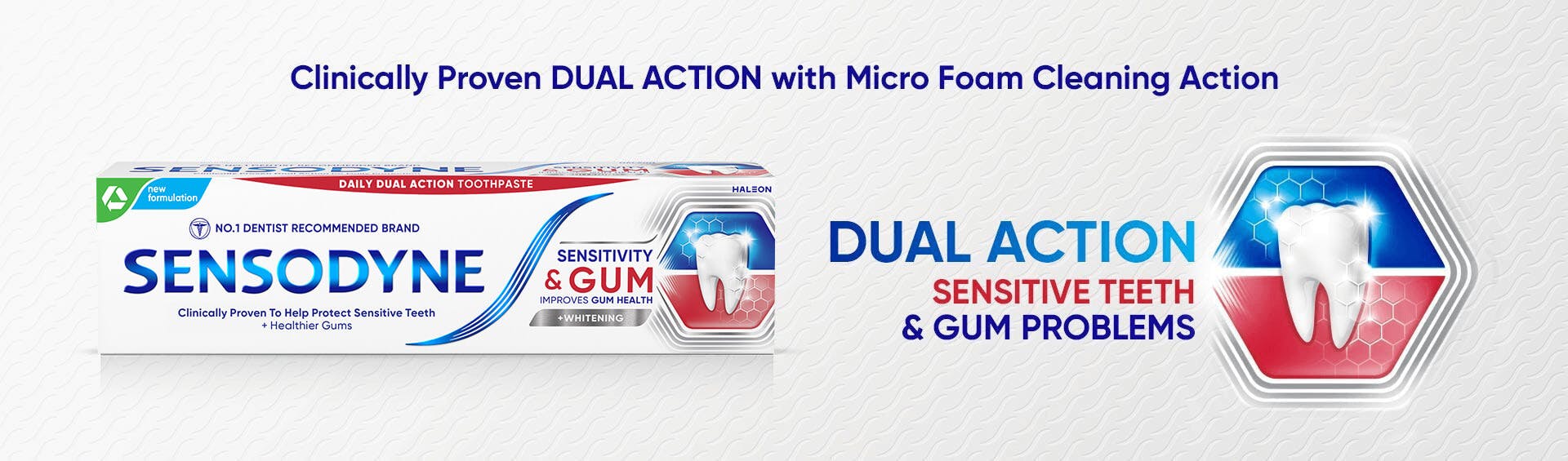 Dual relief from sensitive teeth banner