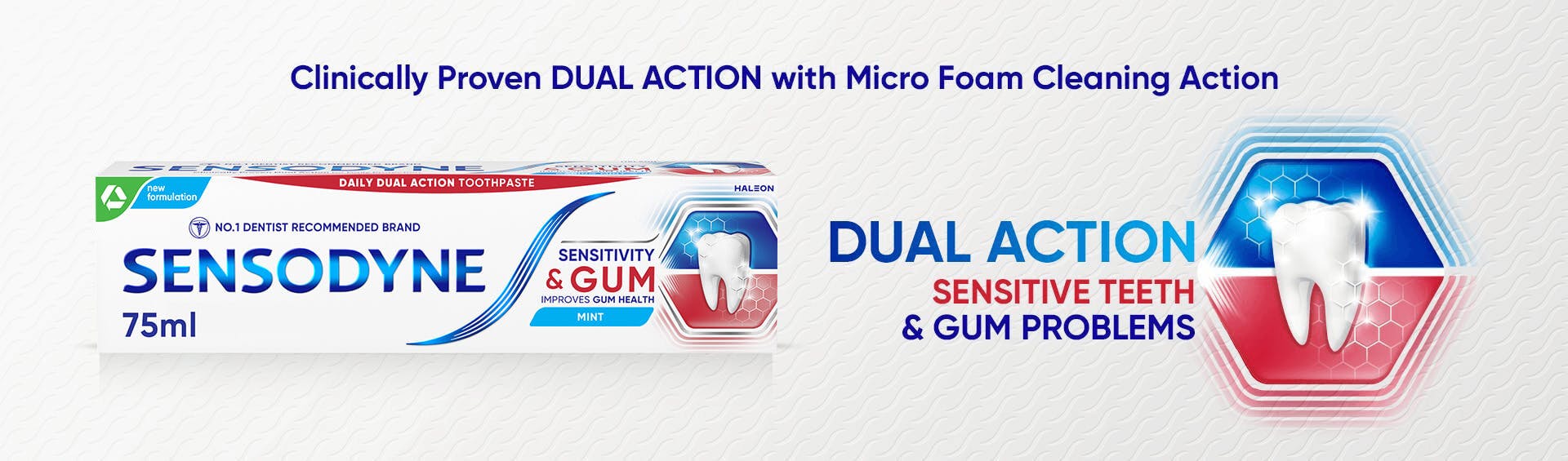 Dual relief from sensitive teeth banner