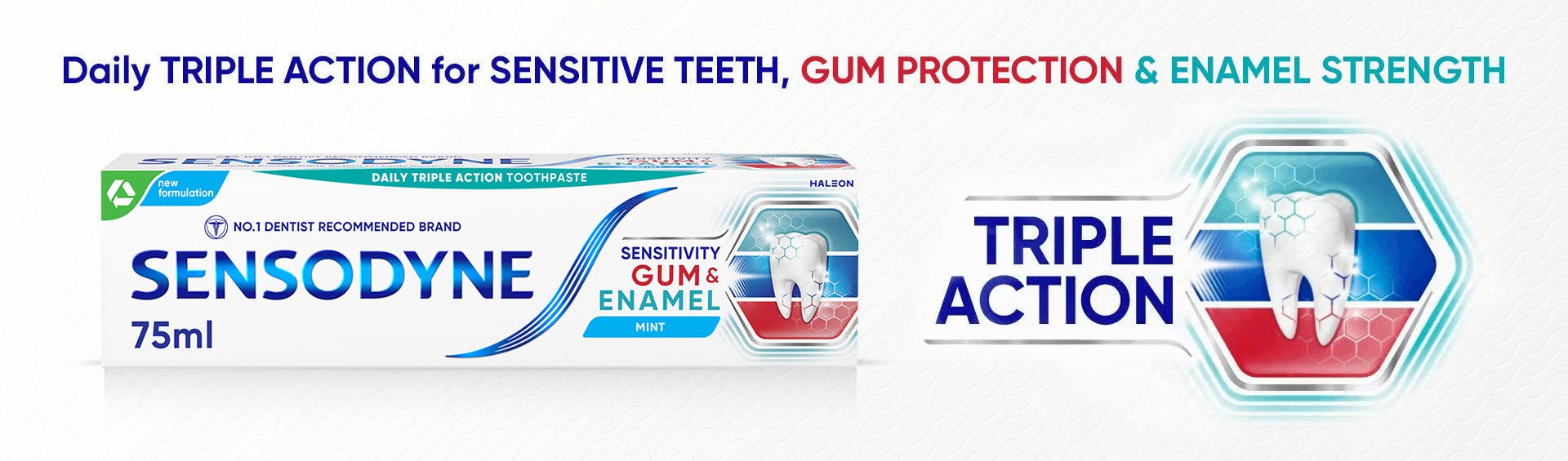 Dual relief from sensitive teeth banner