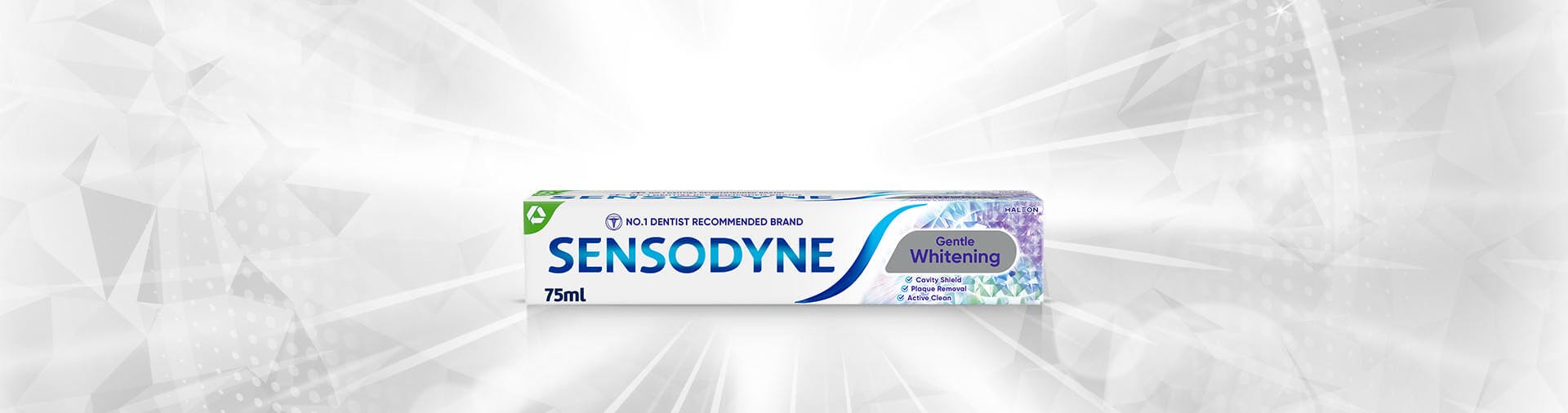 Sensodyne Extra Whitening campaign banner