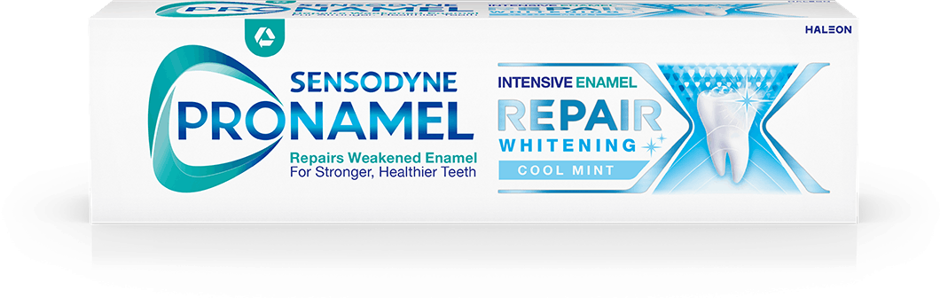 Box of Sensodyne Pronamel Intensive Enamel Repair toothpaste in Extra Fresh