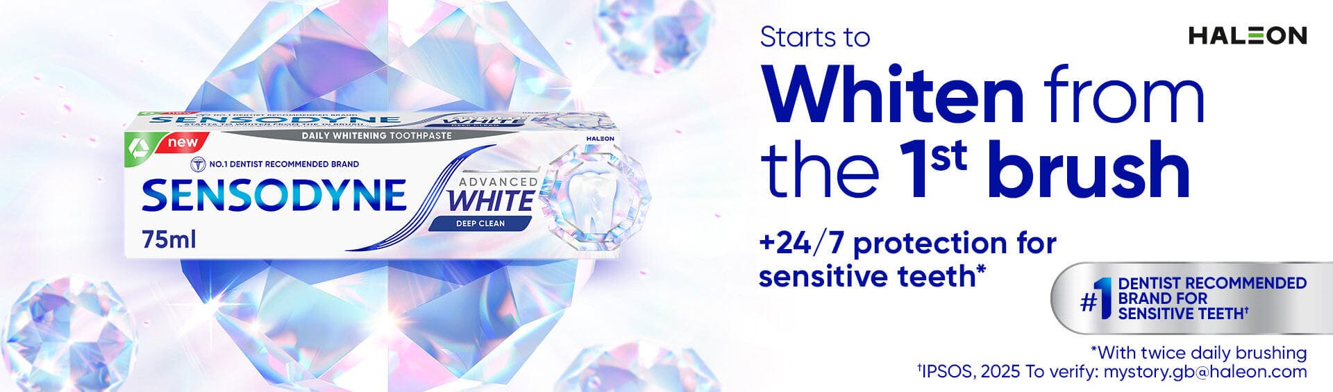 Whiten from the 1st brush banner