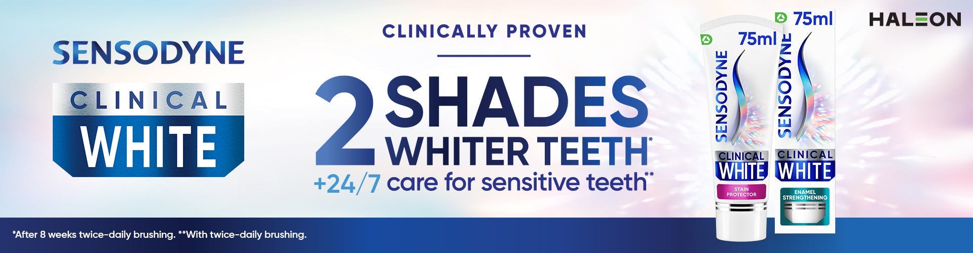 Sensodyne Clinical White Vs Extra Whitening Sensodyne Clinical White Enamel Strengthening Toothpaste | Sensodyne