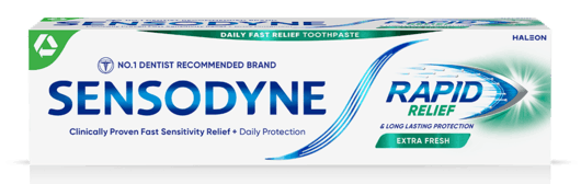 Sensodyne Rapid Relief toothpaste in Extra Fresh