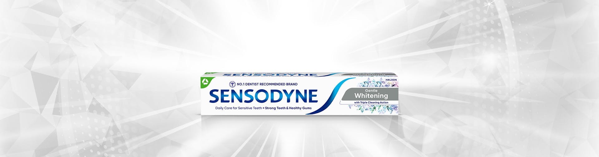 Sensodyne Extra Whitening campaign banner