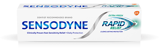 Sensodyne Rapid Relief toothpaste in Extra Fresh