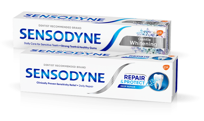 Sensodyne products that help protect against tooth sensitivity