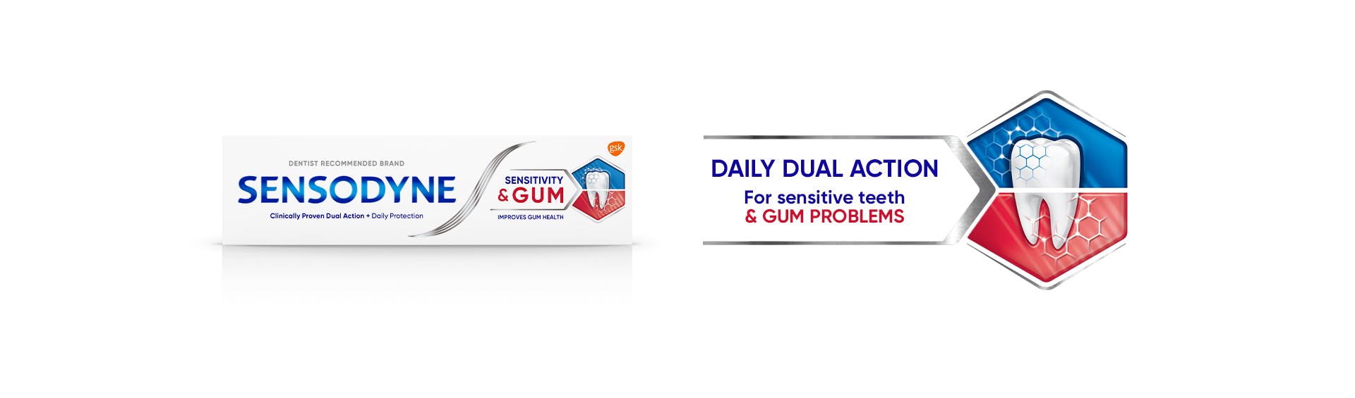 Dual relief from sensitive teeth banner