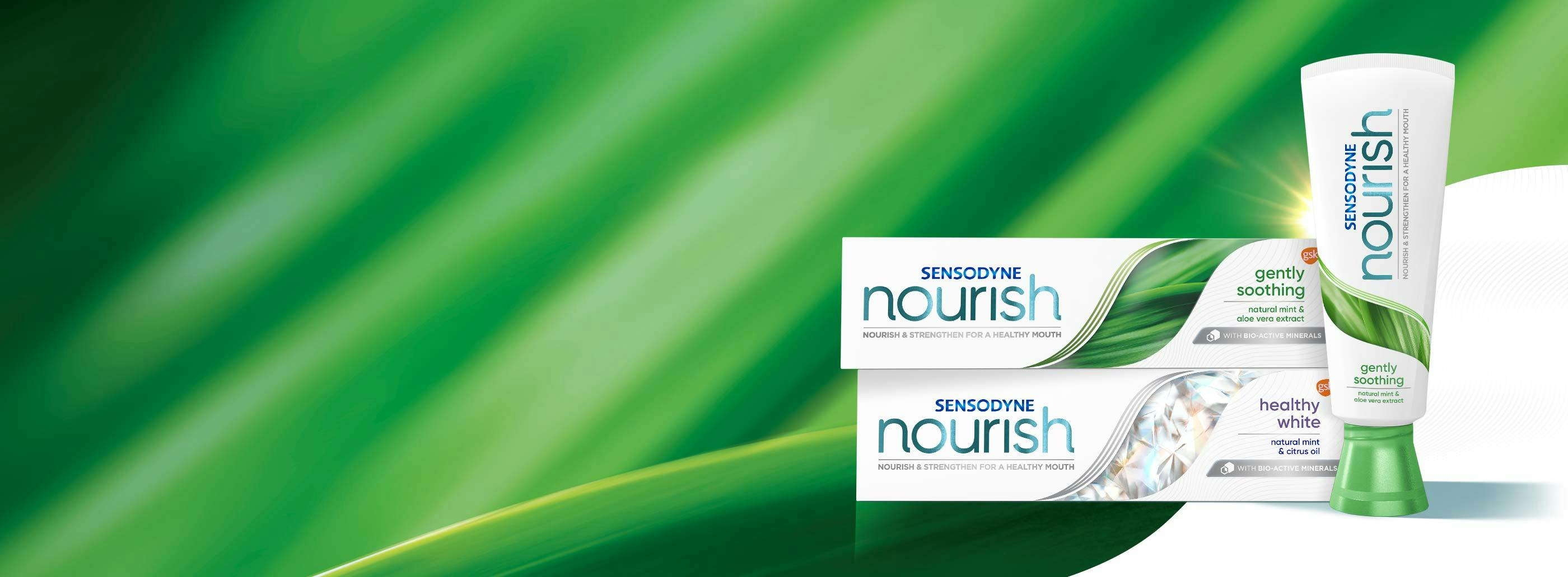 Sensodyne Nourish product range
