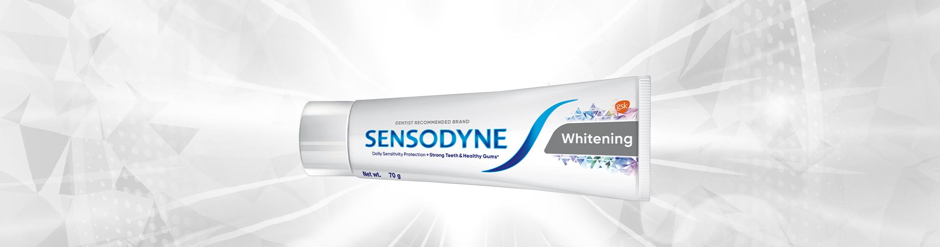 Sensodyne Gentle Whitening campaign banner