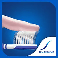 Toothbrush brushing back teeth from inside