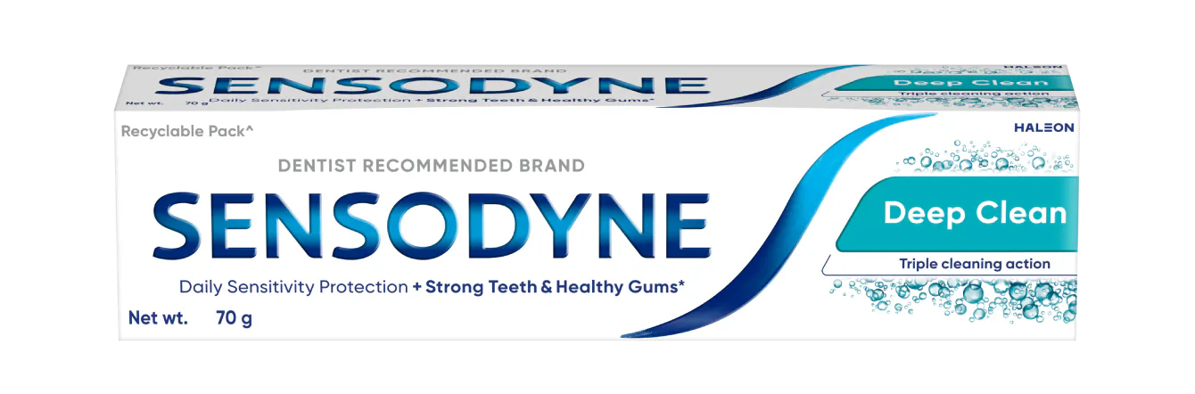 Sensodyne Deep Clean toothpaste header