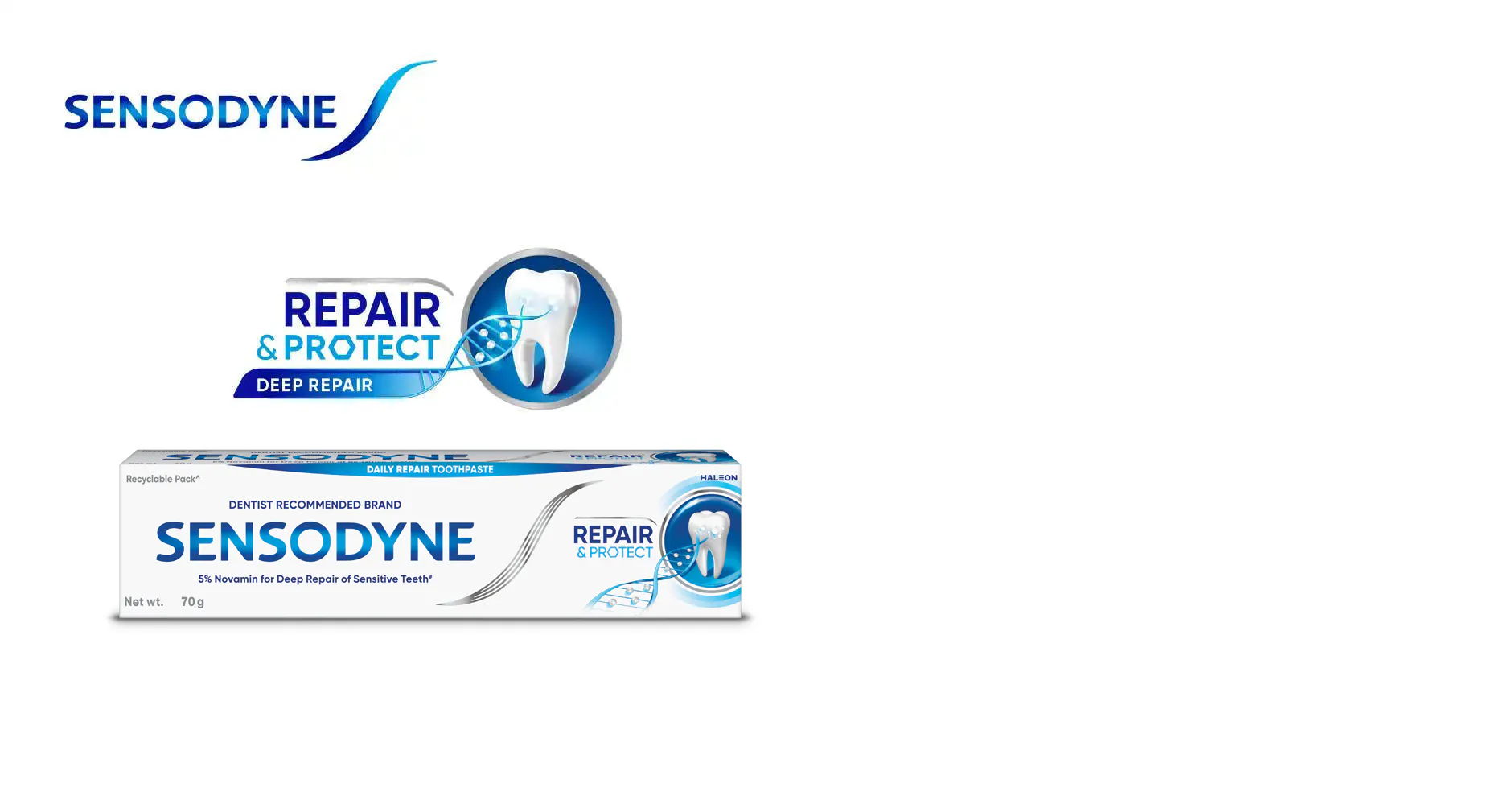 Repair and protect natural tooth whiteness with Sensodyne