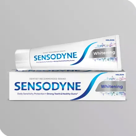 Tubes of Sensodyne Gentle Whitening toothpaste