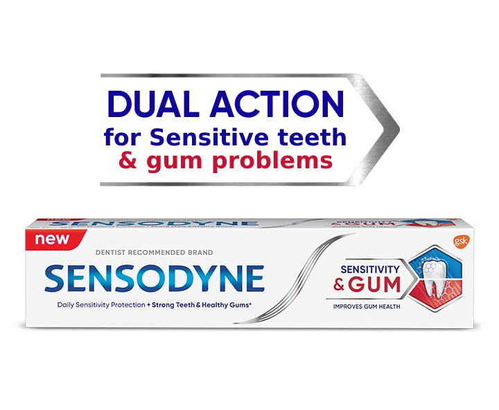 Dual relief from sensitive teeth banner mobile