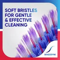 Toothbrush head cleaning sensitive teeth