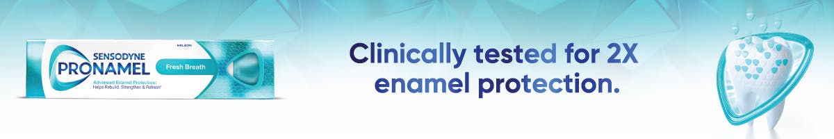 Sensodyne Pronamel- Clinically tested for 2X enamel protection