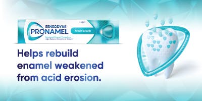 Sensodyne Pronamel - helps rebuild enamel weakened from acid erosion