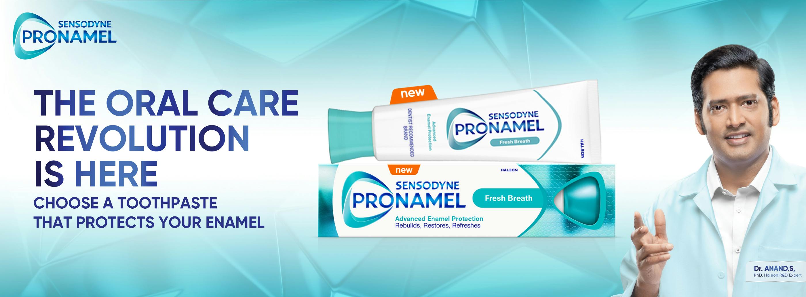 Sensodyne Gentle Whitening campaign banner