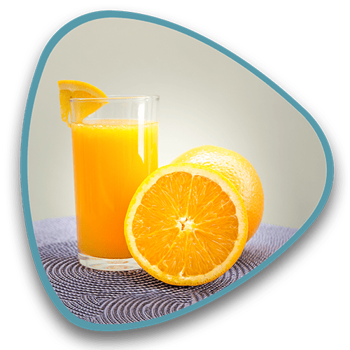Glass of orange juice