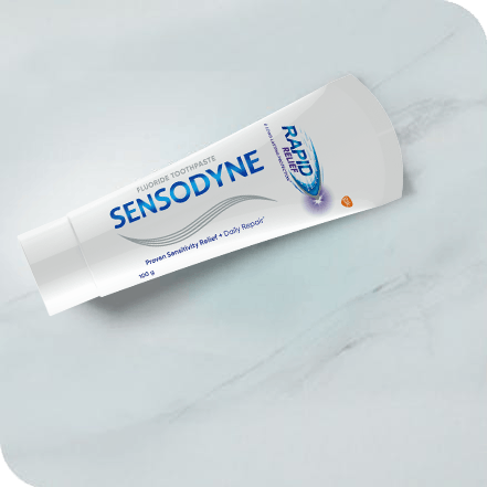 rub sensodyne on tooth