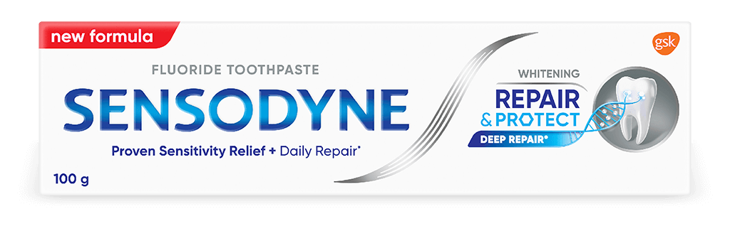 Sensodyne Rapair and Protect in Whitening toothpaste