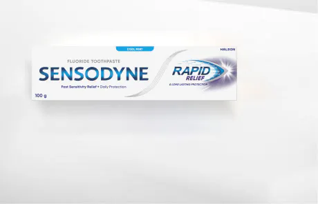 Sensodyne Rapid Relief toothpaste pack and tube