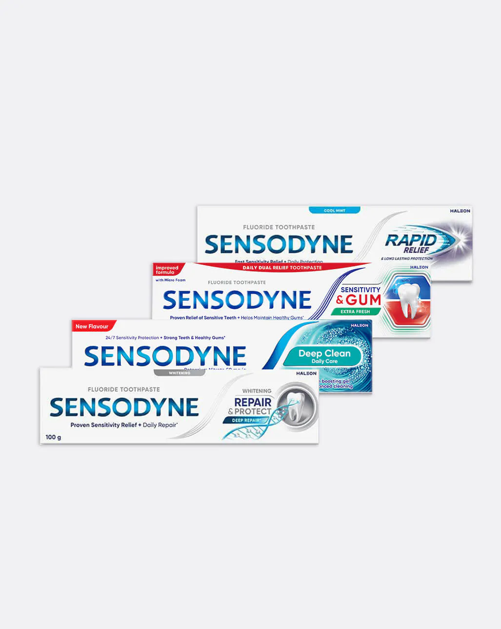 Explore Sensodyne toothpastes