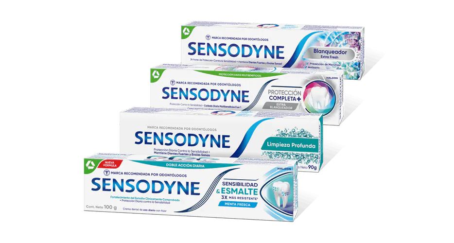 Gama de cremas dentales Sensodyne para la sensibilidad dental
