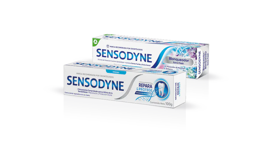 Productos Sensodyne que ayudan a proteger contra la sensibilidad dental