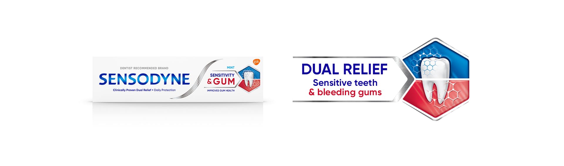 Dual relief from sensitive teeth banner