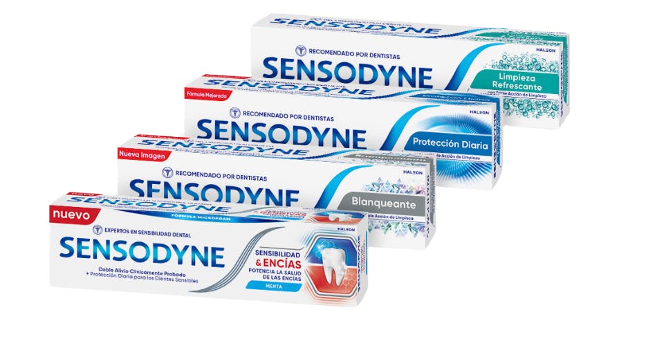 Variedad de productos de Pasta de dientes sensodyne para sensibilidad dental. - Sensodyne ES