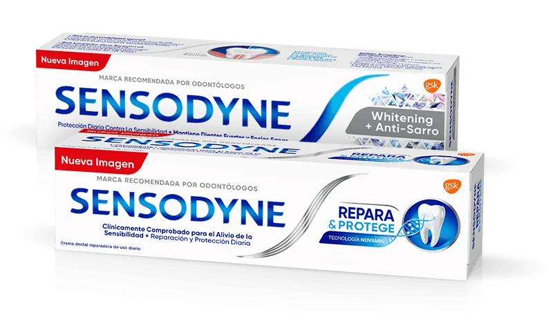 Productos Sensodyne que ayudan a proteger contra la sensibilidad dental 