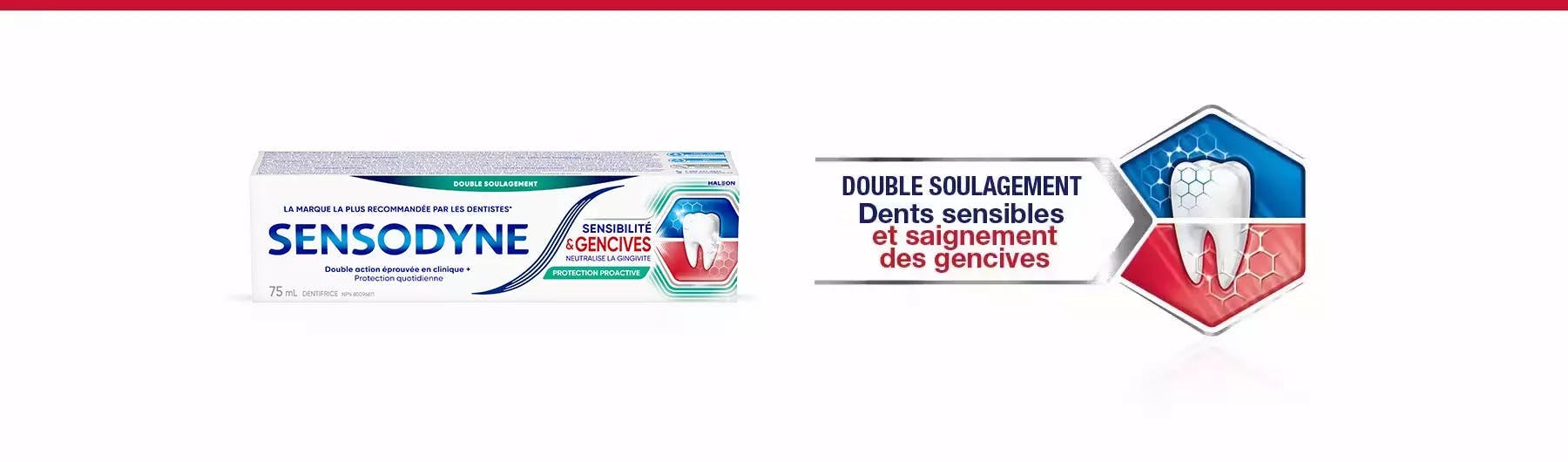 Dual relief from sensitive teeth proactive protect banner