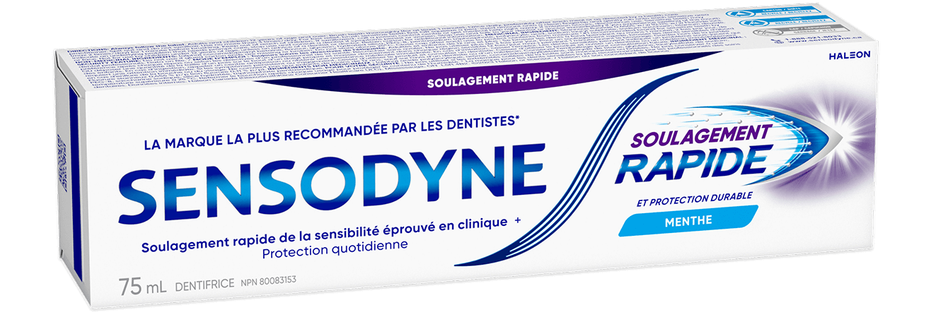 En-tête du dentifrice Sensodyne Soulagement Rapide