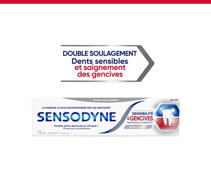 Bannière Double soulagement des dents sensibles