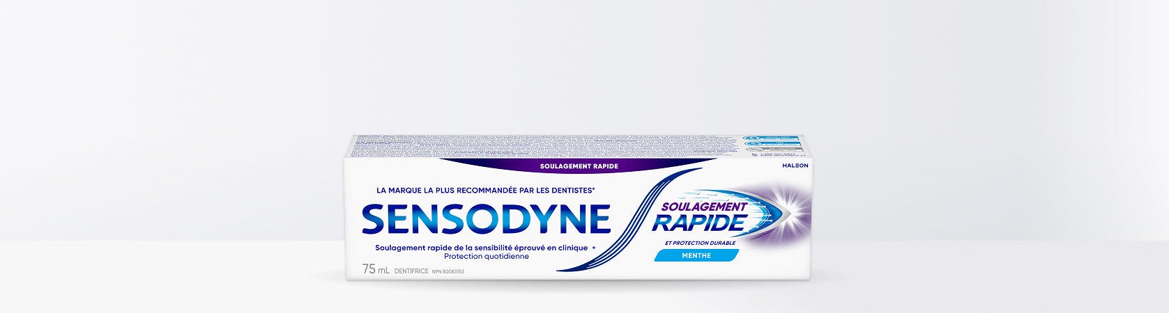 Bannière de la campagne de Sensodyne Soulagement Rapide