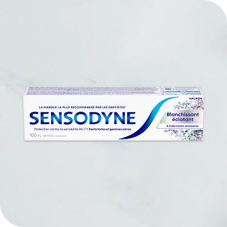 Tubes du dentifrice Sensodyne Blanchissant éclatant