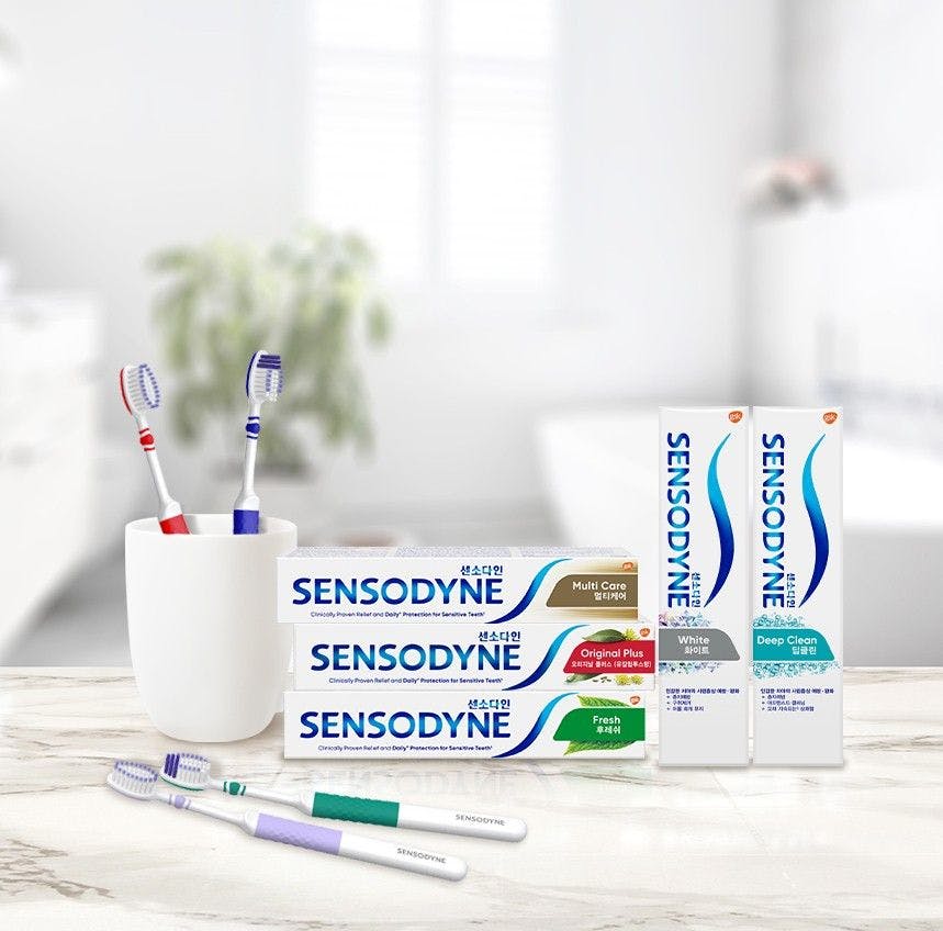 Treating tooth sensitivity with Sensodyne toothpastes