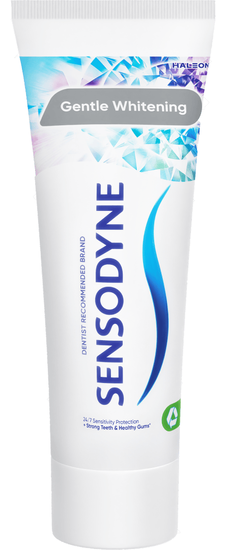 Pakningen til Sensodyne Gentle Whitening tannkrem